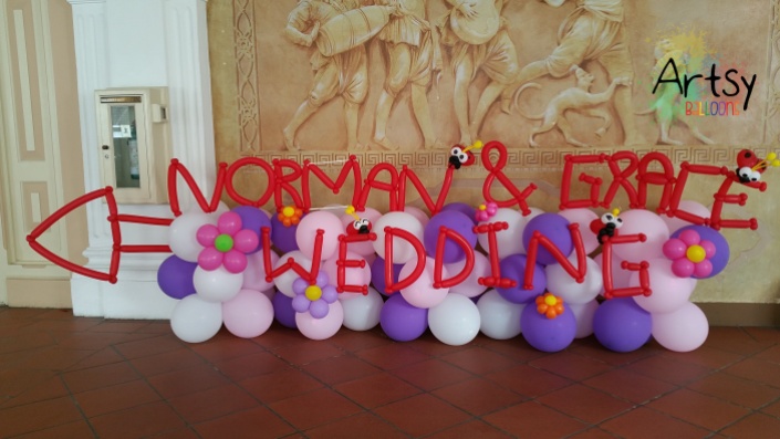 , Balloon decorations for Norman and Grace’s wedding!, Singapore Balloon Decoration Services - Balloon Workshop and Balloon Sculpting